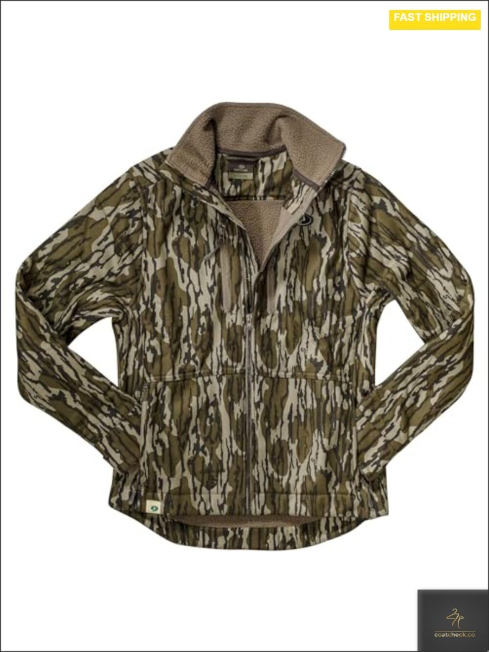 Women's Camo Hunting Jacket Sherpa Fleece Insulated Zip